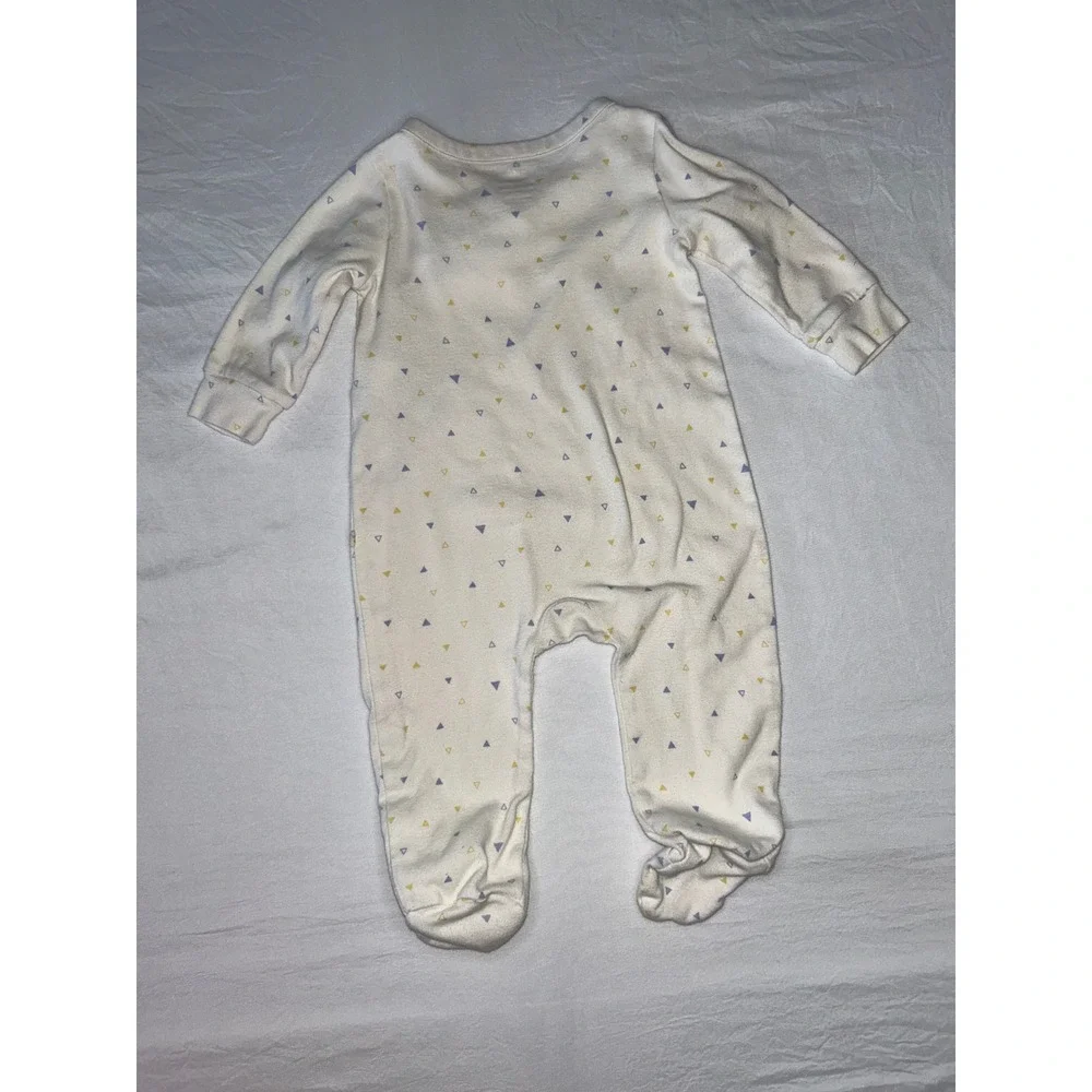 Baby Gap First Favorites Footed‎ Pajamas 6-9 Months Triangle Print